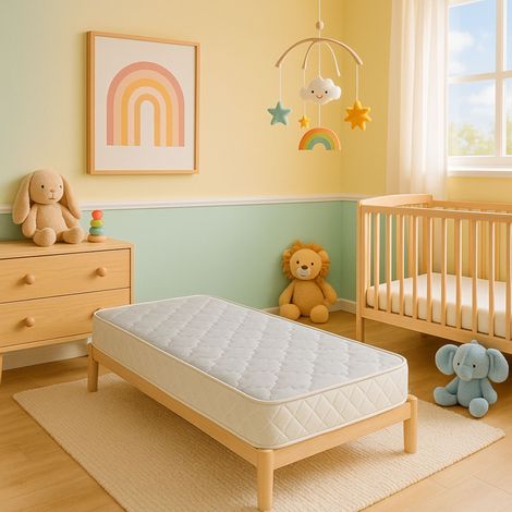 Materasso 60x120 cm - Altezza 15,5 cm - Ipoallergenico - Comfort ottimale - Uso quotidiano - Supporto rigido - MATERASSO BABY DREAM