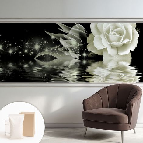 Papier peint intissé mural avec imprimé motifs uniques apparence moderne - Colle incluse gratuite Rose lumineuse 250x104 cm (1/5)