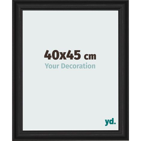 yd. - Cadre photo 40x45 - Noir Grain de Bois - MDF - Lazio (1/5)