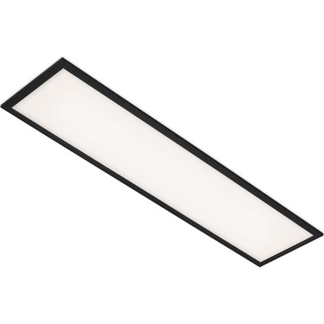 BRILONER Simple LED Panel, Neutralweißes Licht, schwarz, 100 x 25 x 6 cm