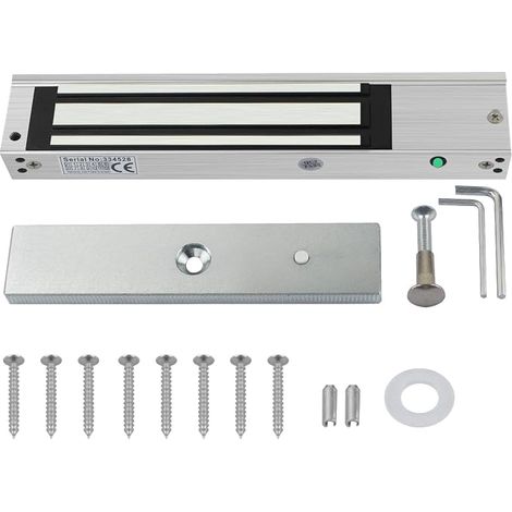 Serrure Électrique Magnétique Étanche Ventouse Électromagnétique pour Portail Garage et Porte Bois Métal Verre (1/2)