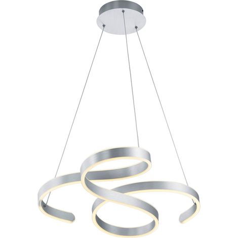 Lampada a Sospensione da Interno a LED in Metallo Alluminio Spazzolato (1/2)