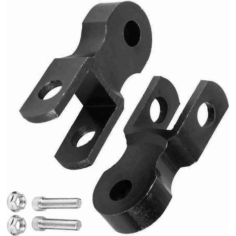 2 pièces rehausseur d'amortisseur arrière moto, kit surélévateur de 5 cm pour châssis, dispositif de rehaussement avec vis, accessoire pour suspension moto. (1/4)