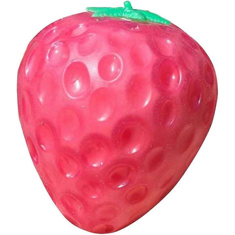 Jouet à presser en forme de fraise mignonne qui se décolore à la lumière, souple et à récupération rapide, anti-stress, jouet à pincer amusant. (1/4)