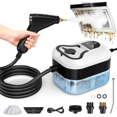 Handheld Steam Cleaner - 1500 Watts - 1.2 Liter Water Tank - Suitable for kitchens, bathrooms, floors, furniture, and cars. (1/5)