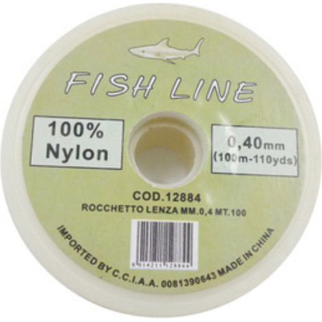 LENZA IN NYLON D 0,4 MM ROCCHETTO 100 M Q.TA 12