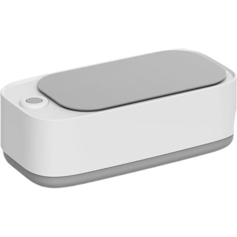 Nettoyeur de bijoux à ultrasons 45 000 Hz avec base en caoutchouc antidérapante, adapté au nettoyage des bagues, lunettes et autres bijoux. (1/5)