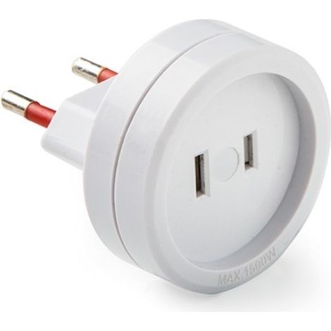 Adaptador viaje 6a-250v europa-usa polic bl famat