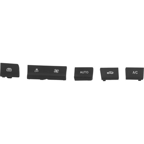 Lot de 5 autocollants de remplacement pour boutons de commande de chauffage/climatisation des modèles des séries 1, 2, 3 et 4 (modèles F) (1/5)