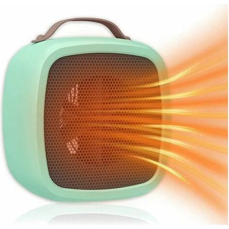 Chauffage Soufflant Portable, d'Hiver Mini Radiateur Soufflant Électrique Céramique Adapté à la Chambre de au Bureau, au Salon Chauffage Soufflant Silencieux Basse Consommation (vert) (1/5)