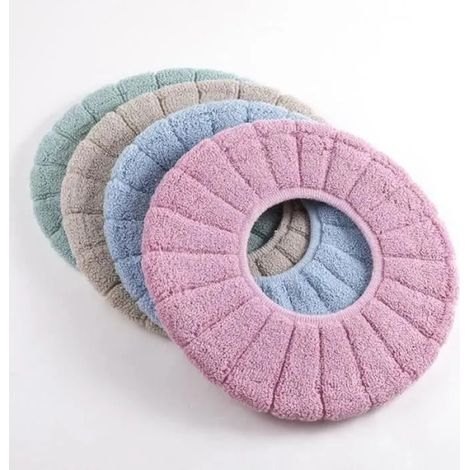 Housse de siège de toilettes - YSTP - 4 Pcs - Fibres acryliques - Couleurs variées - Universel (1/4)