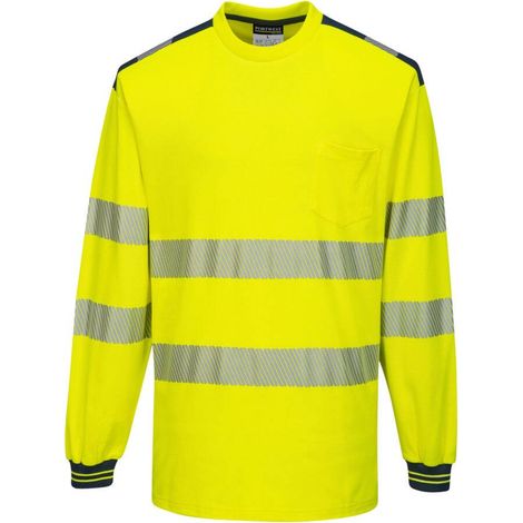 Maglietta PW3 Alta Visibilità ML Giallo/Marina 4XL (1/2)