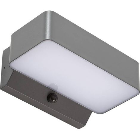 Lindby Lámpara de pared exterior 'Fando' en Gris Aluminio
