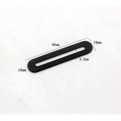 Équerres d’angle en acier inoxydable perforées – 5 pièces, 90 × 19 × 3 mm, noir, pour réparation et assemblage de meubles (1/3)