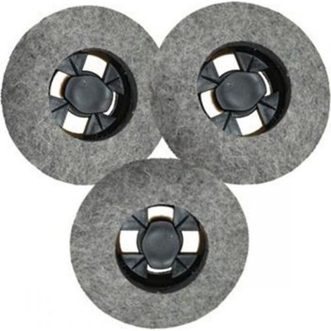 kit 3pz Spazzole FELTRO disco in feltro ricambio lucidatrice UNIVERSALE