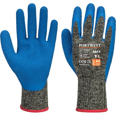 Guante de látex anti-corte Aramid HR, galga 10 A611 L