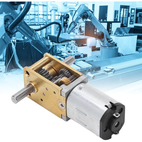 Moteur à engrenages à double arbre de sortie GA1218, réducteur à vis sans fin, 3 V CC, 30 tr/min (1/5)