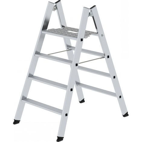 MUNK Klapptritt beidseitig begehbar Alu natur 4 Stufen 2,99m AH (1/5)