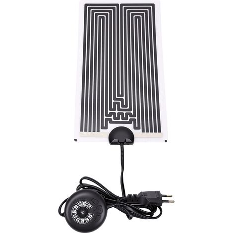 Tapis chauffant pour reptile contrôle de température 10 niveaux chauffage rapide tapis de terrarium pour gecko, serpent, tortue, grenouille, araignée 14W, 15 X 28 cm / 5.9 11 in prise EU (1/5)