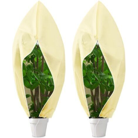 Wintering Sail for Outdoor Plants 120x180 cm, 2 Pcs Protection Covers Against Frost, Plant Cover Protection for Plants, Canvas (1/5)