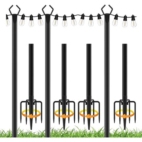 Poteaux pour Guirlandes Lumineuses - Tige De Support Suspendable Pour