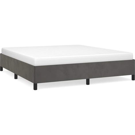 Maison Exclusive - Giroletto senza Materasso Grigio Scuro 180x200 cm Velluto (1/5)
