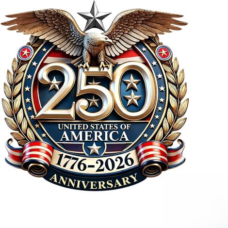 Car Stickers Decals, 1776-2026 Celebration, Window Stickers with Patriotic 250 Years Design, Car Decals for Doors Walls, Laptops Accessories, Holiday Decoration Use for Independence Day (1/5)
