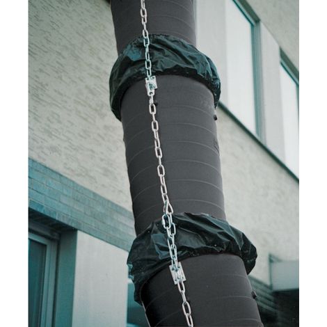 Housse de protection pour goulottes à gravats – Étanchéité sans poussière – Accessoire pour gouttière – Noir – Müba (1/2)
