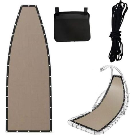 Tissu De Rechange Balancelle Suspendue - Textilène Résistant Aux Intempéries - Pour Transat Jardin Terrasse - Dimensions 64 X 197 X 23 Cm - 1 Pièce (1/4)