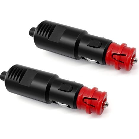 2 Pcs 12V/24V Prise Allume-Cigare Fiche Universelle avec Fusible 8A,Allume-Cigare Connecteur de Prise Mâle pour Camions Automobiles Bateau Moto (1/4)