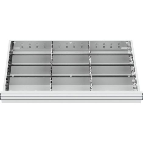 STIER Schubladeneinteilung Metalleinteilung BLH 75 mm Innenmaß 800x450 mm 12 Fächer 6 x TW 275 (1/4)