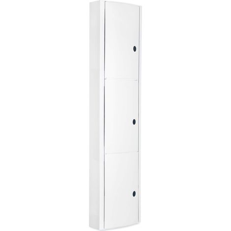 Tatay 4480002 Mobile Da Bagno Verticale Con 3 Porte, Plastica, Bianco, 22 X 10 X 90.5 Cm (1/3)