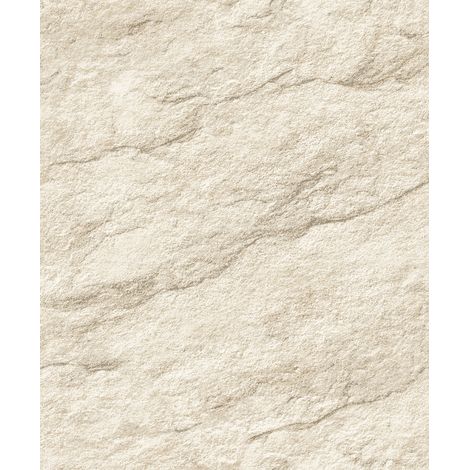 Papier peint effet pierre calcaire blanc crème
