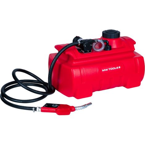 Mw Tools – Cuve station de ravitaillement diesel 100L en PE – Pompe électrique 12V 40L/min – Pistolet automatique – TDC10012