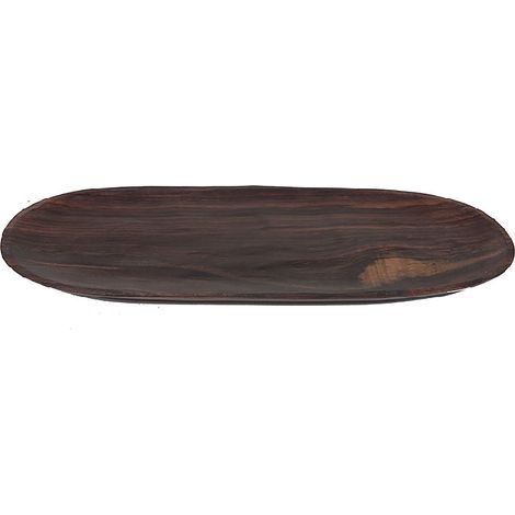 Plateau Ovale en Bois de Rose - 31.5cm - Plateau de Service ou Décoration - Finition Naturelle et Élégante