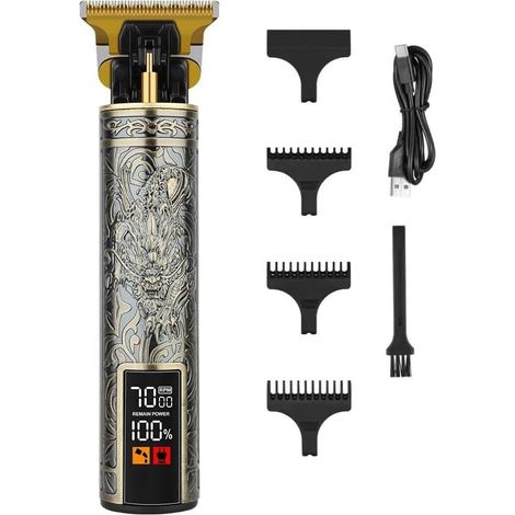 Tondeuse à cheveux professionnelle, tondeuse à cheveux vintage T9 pour barbier, machine de coupe de cheveux, tondeuse électrique LED, tondeuse à cheveux à DEL (style 2)