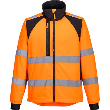 Softshell-Jacke Hochsichtbarkeit Eco Wx2 (2 Schichten) - Größe XXL - Orange/Schwarz - Portwest