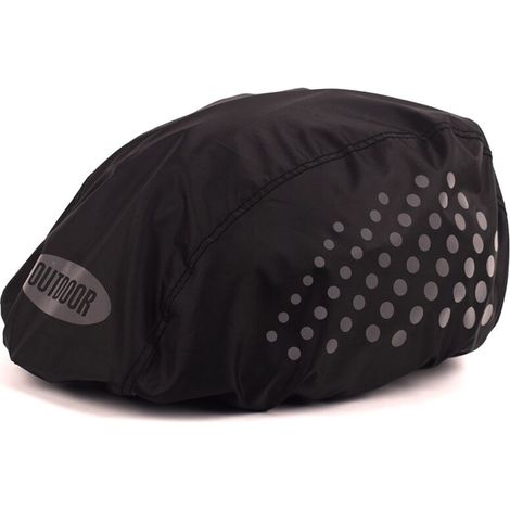 Housse réfléchissante noire pour casque de vélo-