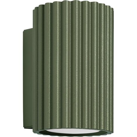 Applique murale aluminium 10 cm de haut vert olive GU10 Moderne (1/5)