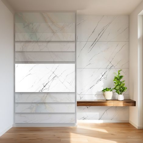 HEXIM Marmorplatten Optik Set 4 Stück 122x70cm SPC Granit Fliesen Steine Paneele Wand innen außen - A: 2014, 4 Stück - 3.42 m² (1/5)
