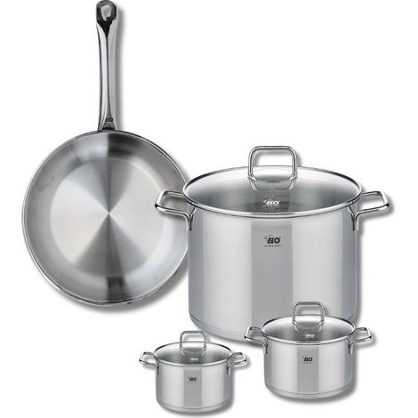 Ensemble de 1 Poêle de cuisson 28 cm et 3 faitouts 12, 14 et 26 cm Elo Profi Citrin (1/5)