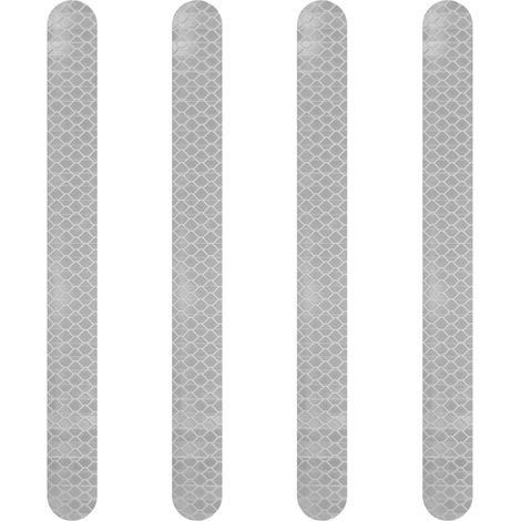 Quattroerre 4083 Adesivo Rifrangente Bici Diamond Refractive Band, Bianco, Set di 4 (1/5)