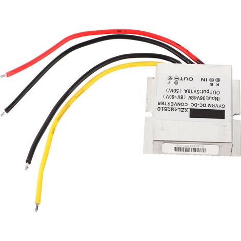 Convertisseur abaisseur de tension 48V vers 5V 10A 50W étanche, régulateur DC-DC pour véhicules et panneaux solaires (1/5)