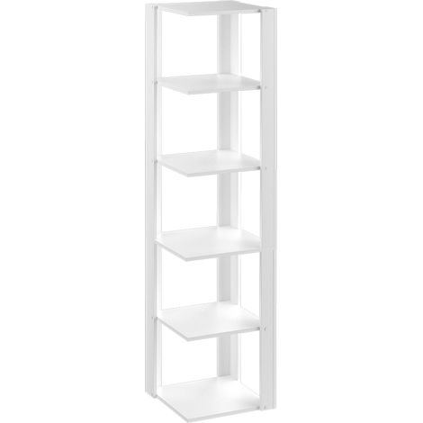 Estante de esquina Amina, Blanco, 45 x 180 cm, Vicco (1/5)