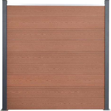 Maison Exclusive - Zaunelement-Set Braun 180x186 cm WPC