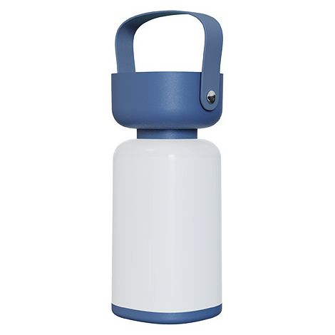 Cette lampe de bureau minimaliste sans fil et portable bleue est dotée d'un éclairage d'ambiance tactile LED et peut êtr (1/5)