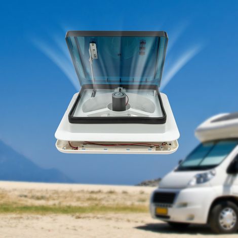 Ventilateur de Toit pour Camping-Car 12V, 30m³/min, Silencieux 33dB, Noir, Idéal pour Caravane, Camping-Car (1/5)