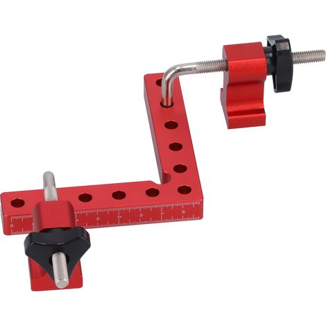 Équerre de positionnement 90° 120mm, 2 jeux de serre-joints d'assemblage pour menuiserie, gabarit de fixation à angle droit, accessoires de travail du bois (1/5)
