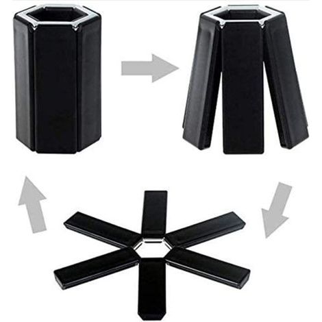 Ensemble de trois pièces - étagères isolantes pliantes, résistantes à la chaleur et ignifuges pour casseroles et poêles - accessoires de cuisine (1/5)