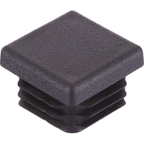 16 Pièces - Toutes les Tailles - Bouchons Embouts Carrés Nervurés Pour Pieds Tubulaires De Meubles, Tables & Chaises (19mm, Noir) (1/4)